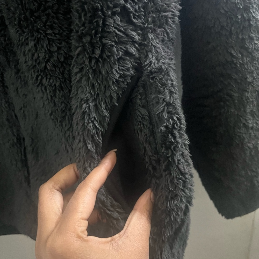 Express cozy charcoal gray teddy fleece Jacket - Picture 4 of 7